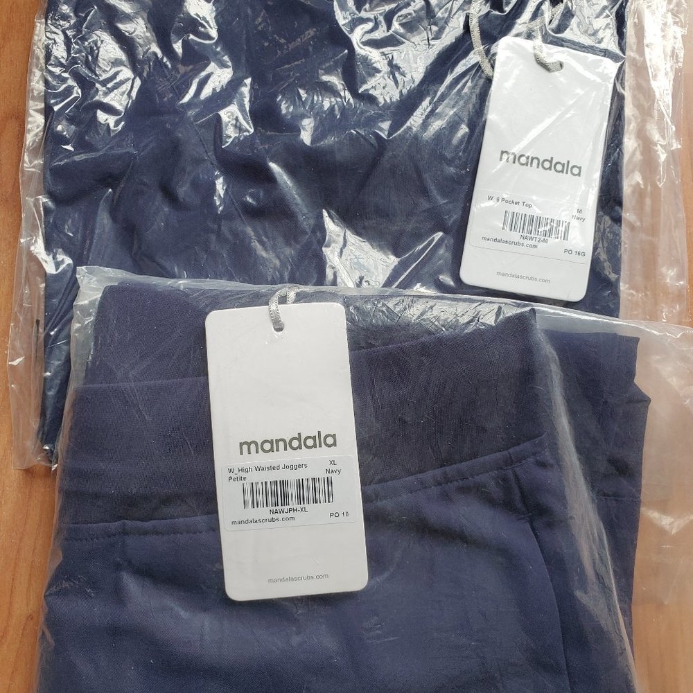 Mandala Navy Scrub Set